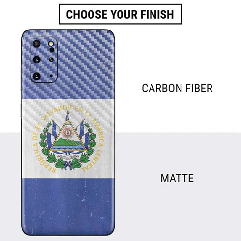 El Salvador Flag Distressed Galaxy S20 Plus Skin